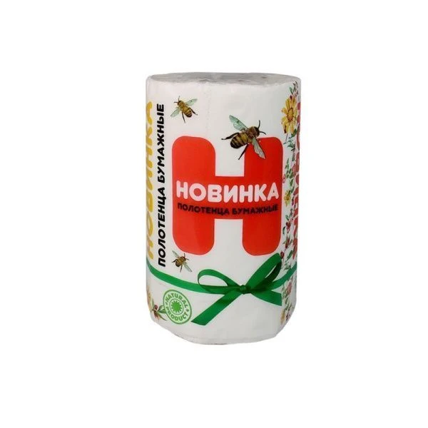 Полотенца бумажные НОВИНКА 1шт 24м*230мм 2-х слойные белые (18)