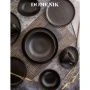 Тарелка глубокая 600мл 20см фарфор ROCK BLACK суповая DM8021 (6)