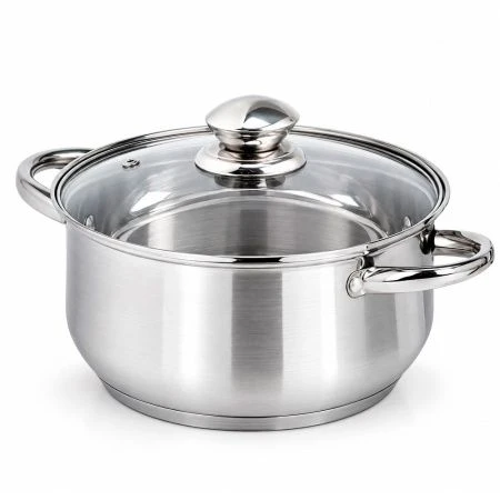 Кастрюля 1,7л нерж.сталь Greta со стекл.крышкой 16см ТМ Appetite GS02173 (6)