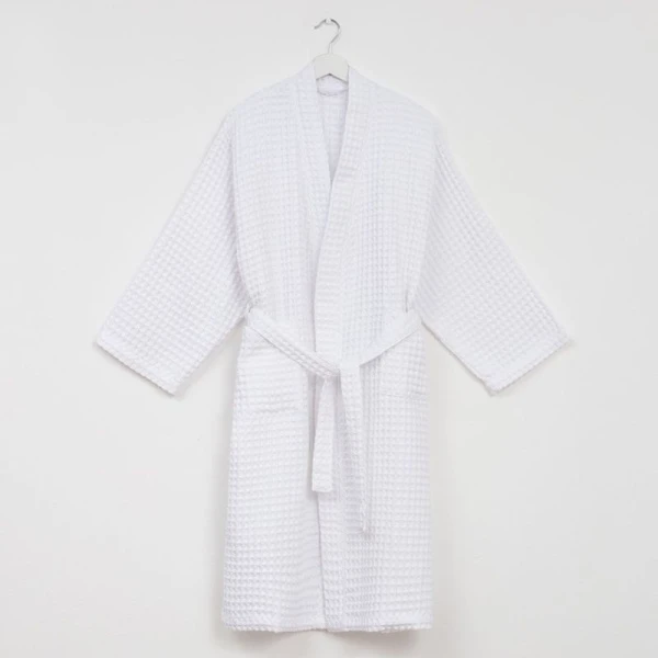 Халат женский удлиненный вафельный Boho р-р 42-44 белый 100%хлопок, 290г/м2 6243503
