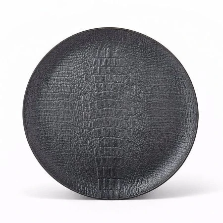 Тарелка мелкая 20,5см фарфор Croco черный круглая WL-662104/A (3/36)