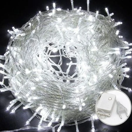 Гирлянда светодиодная Шнур 15м 200LED холодный белый 4 режима GN36 (100)