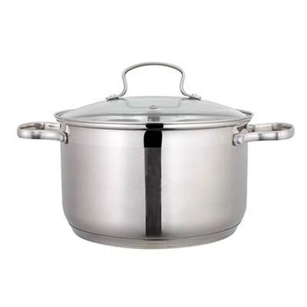 Кастрюля 1,9л нерж. сталь БЕРН стекл.крышка 16*10см индукция (12)