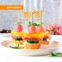 Шпажки для канапе 9см 35шт бамбук ЗАВИТОК PATERRA (100)