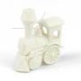 Игрушка новогодняя на елку ПАРОВОЗ 9*7см пластик белая OSHR21-536/JC-16463 (1200)