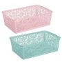 Корзина для хранения 25*15*7,5см пластик FLORAL универсальная  (Микс 1) (9)