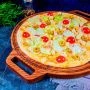 Доска для пиццы 35*2см дуб круглая с ручками подар.уп. TIMBERRY (1)