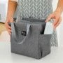 Термосумка 8,7л 25*14*25см текстиль серая DFB104grey (100)