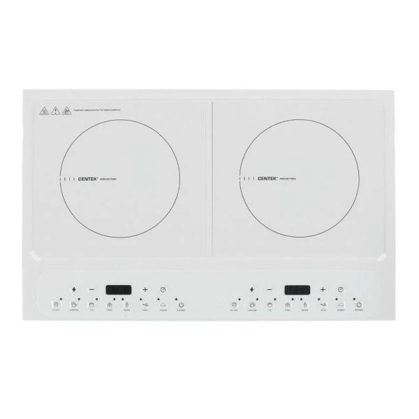Плитка индукционная стеклокерам. Centek CT-1514 белая 3500Вт, 8мощн, 7прогр,таймер, LED-дисплей (2)