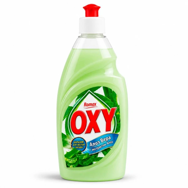 Бальзам для мытья посуды 450мл Romax OXY Алое вера (12)