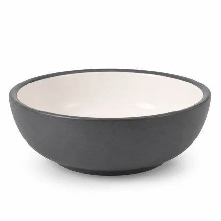 Тарелка глубокая 18,3*6см керамика серо-белая (30) JC-17274