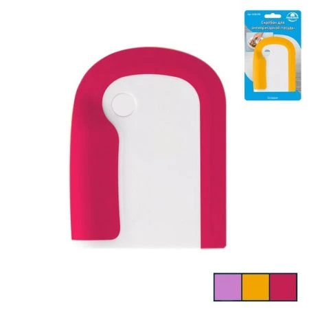 Скребок для антипригарной посуды пластик 10,5*8,5см (12)
