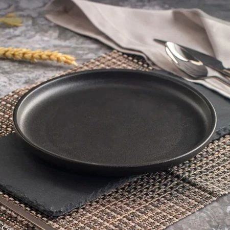Тарелка мелкая 21см фарфор ROCK BLACK десертная DM8022 (24/6)