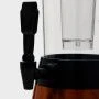 Башня пивная 3л 18,5*18,5*54см пластик WoodPlast черный/коричневый