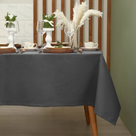 Скатерть кухонная 150*110см саржа 100% хлопок Kitchen серый (30)