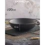 Тарелка глубокая 600мл 20см фарфор ROCK BLACK суповая DM8021 (6)