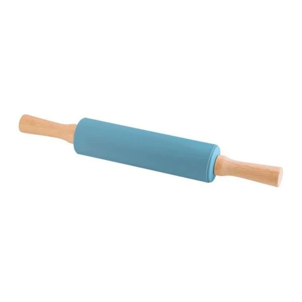 Скалка 31(17)*4,3см силикон с дер.ручками Silicone 93-SI-CU-15.5 (36)