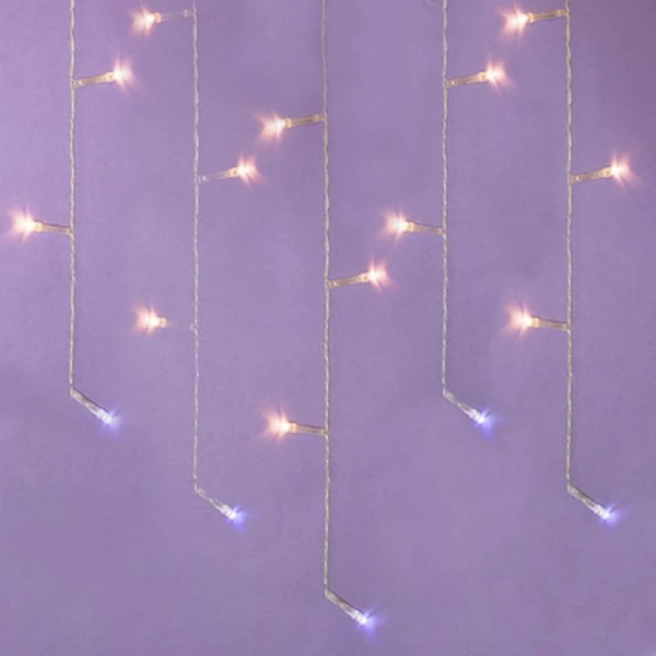 Гирлянда эл. Бахрома ПВХ 2,5*0,3*0,5*0,7м 80LED шампань, прозр., коннектор, 220В (100)