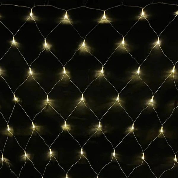 Гирлянда эл. Сетка 3*2м 192LED теплый белый плоская вилка 110В JC-15351 (100)