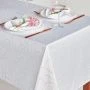 Скатерть 140*230см полиэстер МАКОВОЕ ПОЛЕ с водоотталкивающей пропиткой белая  (24)