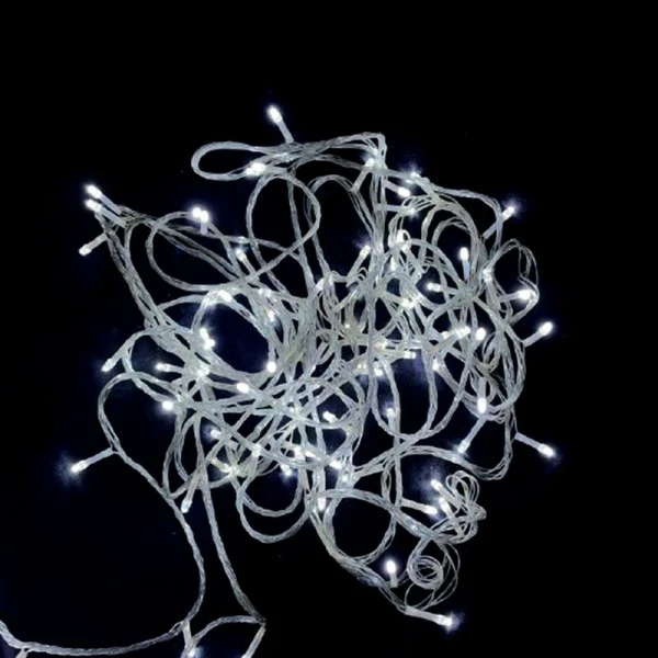 Гирлянда эл. 10м 100LED холодный белый плоская вилка 110В JC-15343 (100)