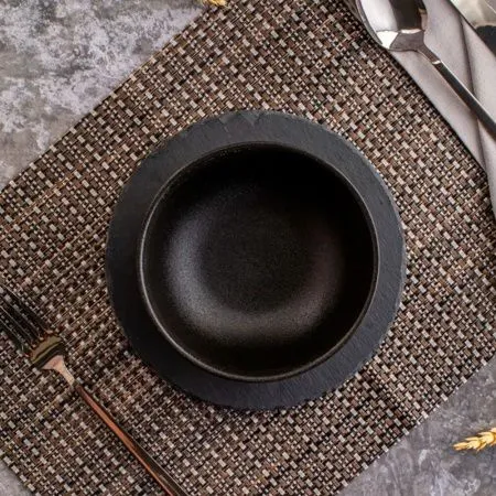 Салатник 500мл 15см фарфор ROCK BLACK DM8023 (24/6)