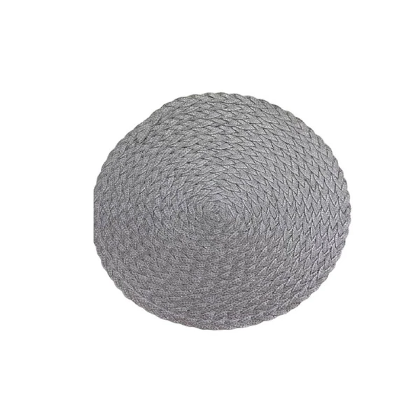 Салфетка сервировочная 39см пластик серая круглая JC-15254 (300)