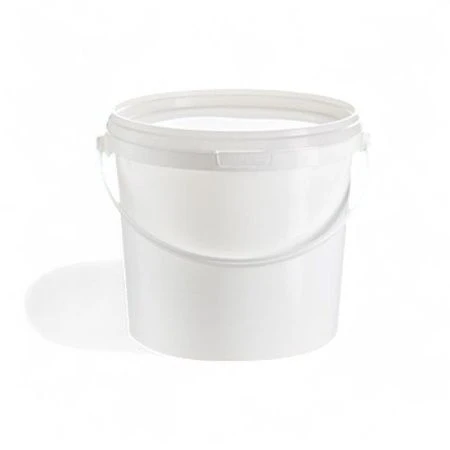 Ведро 5,6л пластик белое пищевое с крышкой (50)
