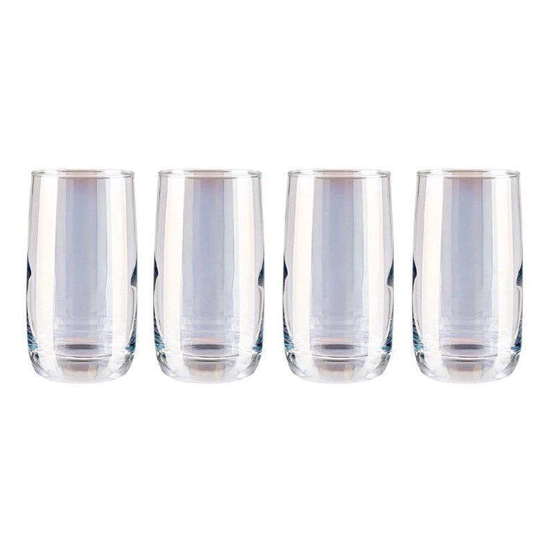 Стаканы набор 4шт 330мл стекло ЗОЛОТИСТЫЙ ХАМЕЛЕОН высокие (2)