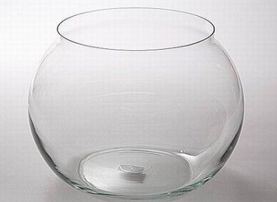 Ваза для цветов 25см стекло ШАР (1)