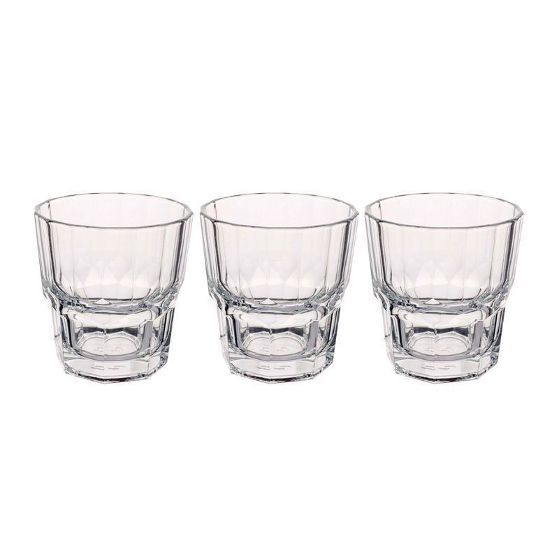 Стаканы набор 3шт 210мл стекло SERENITY (8)