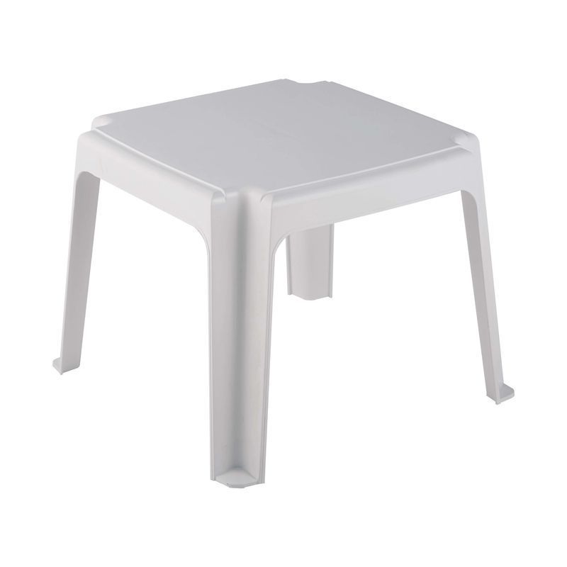Столик для шезлонга 45*45*38см пластик белый (1)