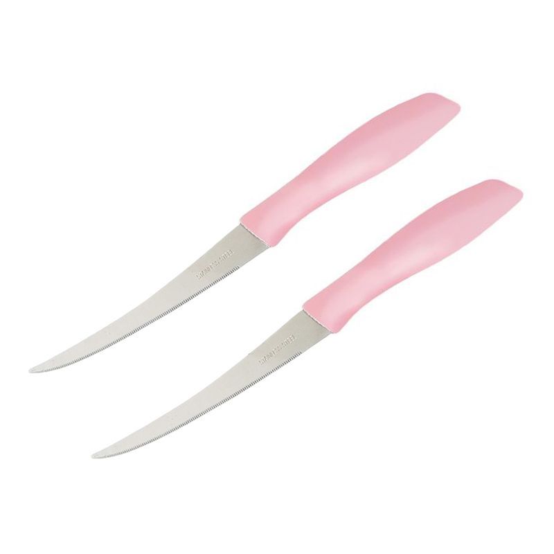 Ножи для томатов набор 2шт 11,5/21,5см нерж.сталь розовый (600) JC-15551