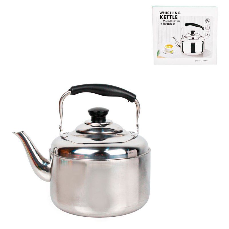 Чайник со свистком 4,5л нерж.сталь (36)