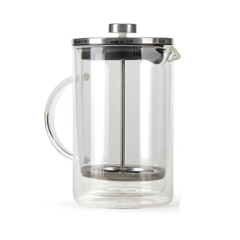Френч-пресс 800мл стекло серебро (12)
