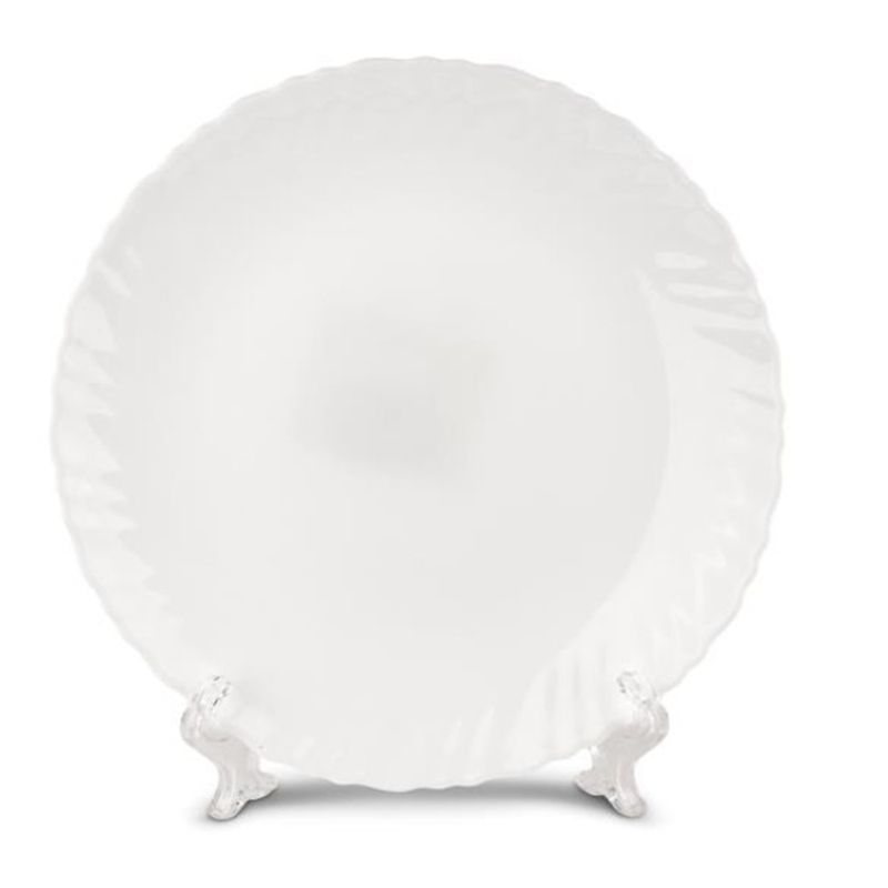 Тарелка тарелка 19см фарфор БЕЛЬЕ плоская круглая (8/80)