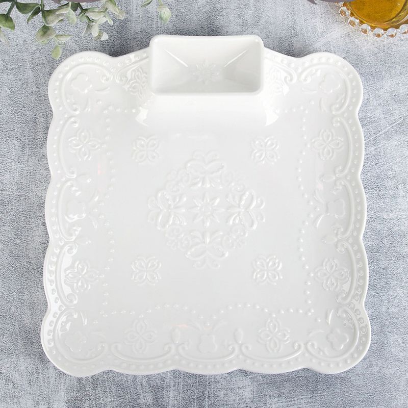 Блюдо 25*26*2,5см фарфор МАРШМЕЛЛОУ квадратное (24)