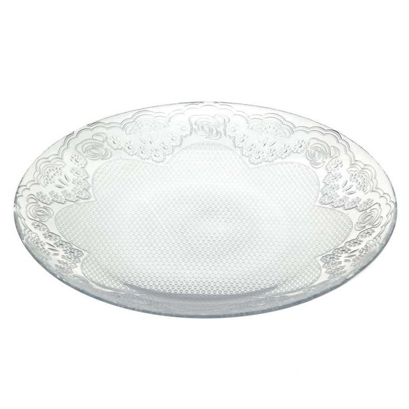 Тарелка мелкая 25см стекло ЛЕЙСИ обеденная (12)