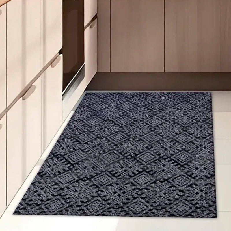 Коврик придверный полиэстер/ПВХ 60*100см ОРНАМЕНТ серый 01 S