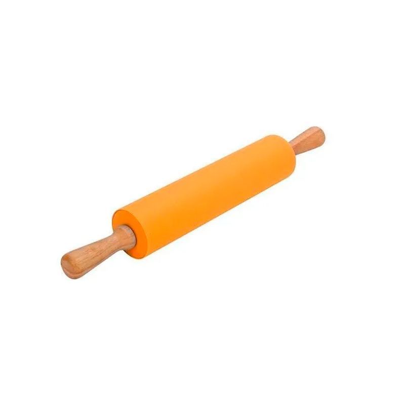 Скалка 43(25)*5,2см силикон с дер.ручками Silicone 93-SI-CU-15.4 (36)