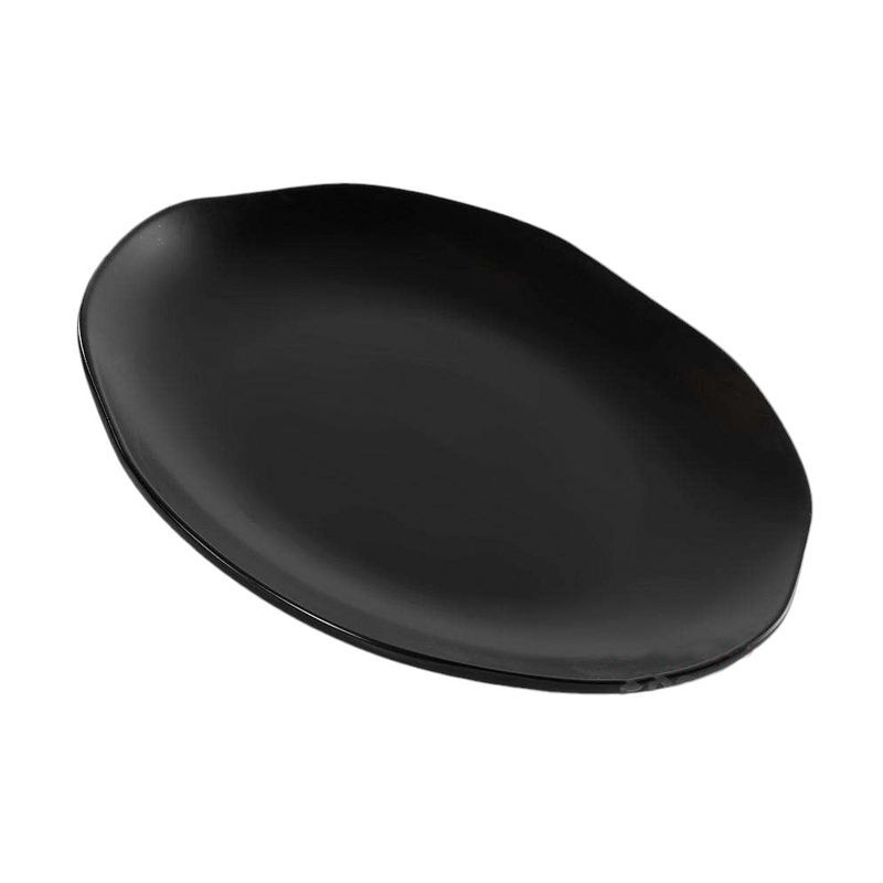 Тарелка мелкая 27см керамика КАРИН черная обеденная (6/24)