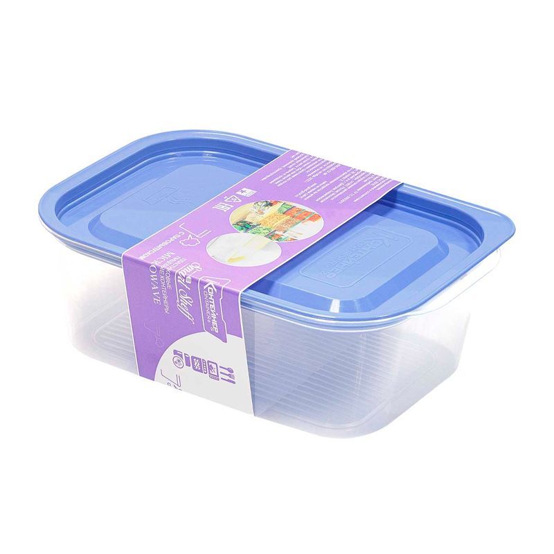 Контейнер пищевой 1,1л 200*140*70мм пластик с паровыпуском и мерной шкалой ММ006 (48)