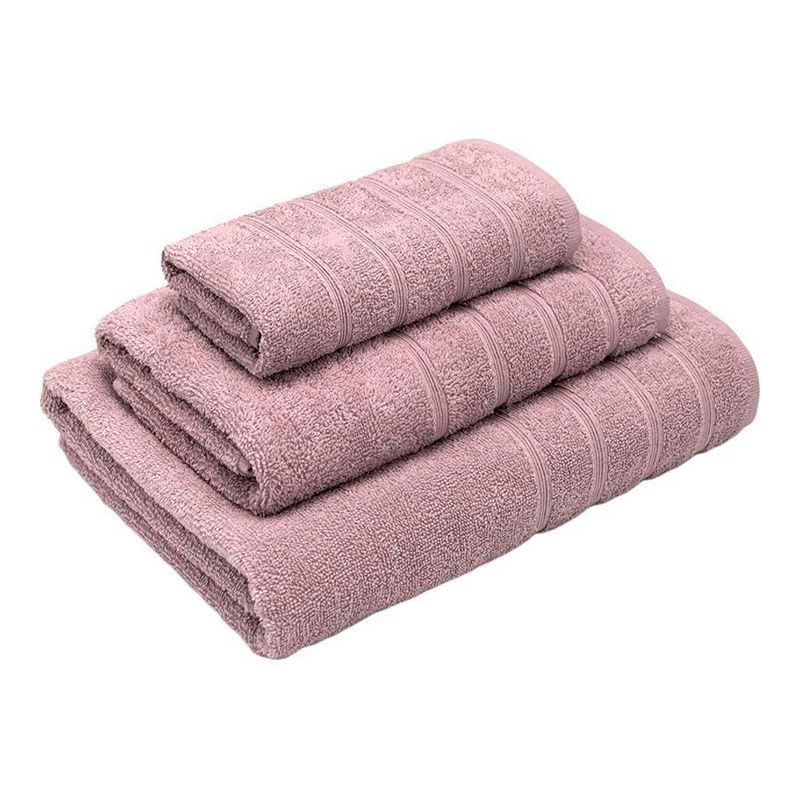 Набор полотенец махровых 3пр 30*60см/50*80см/70*130см Стрикт бежевый 380гр м7755_05