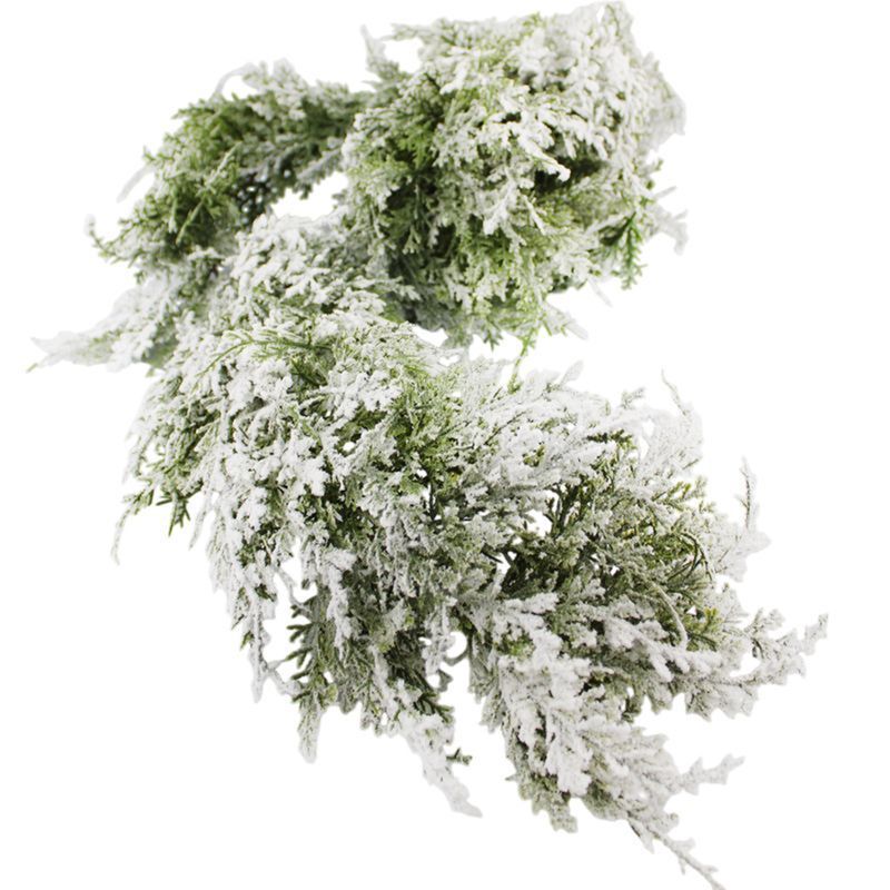 Гирлянда новогодняя 180см ЕЛОВАЯ ВЕТКА заснеженная, JC-17135 (10)