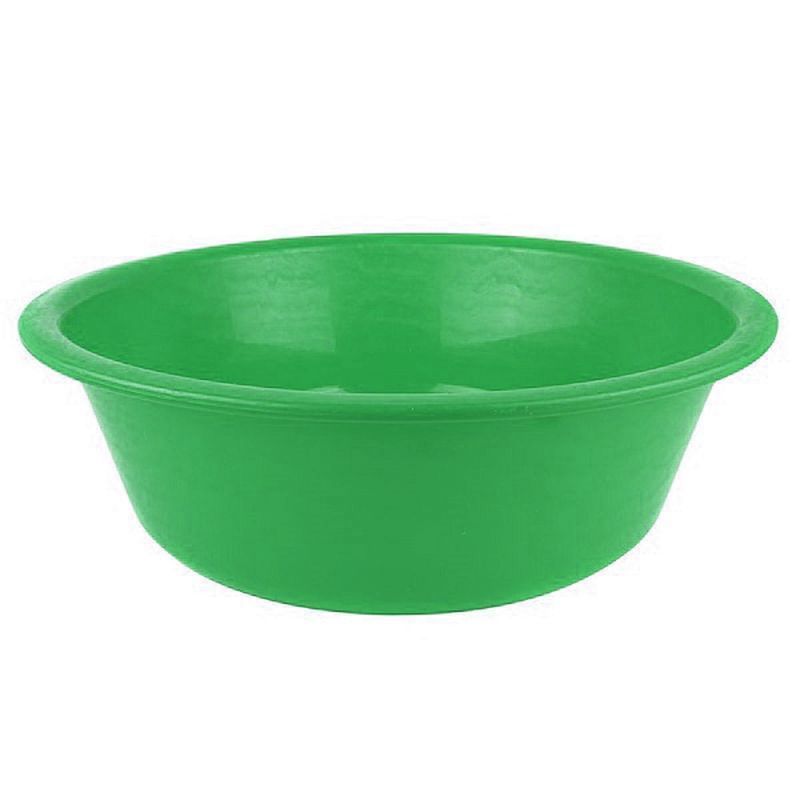 Таз 15л пластик зеленый ударопрочный круглый для садово-огородных работ (15)