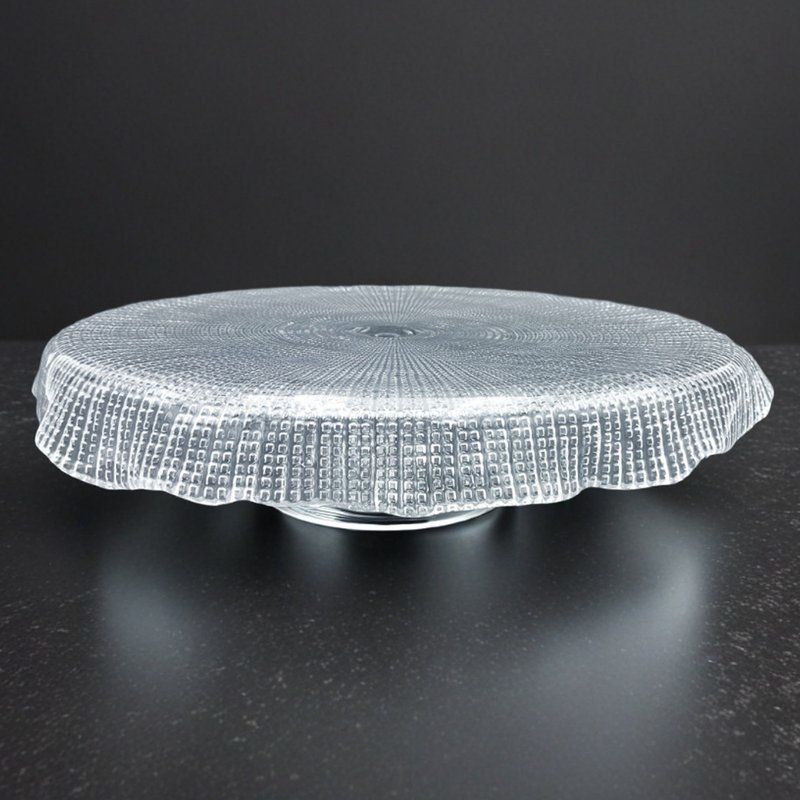 Тортовница 33,5*9см стекло IVV Diamante на ножке (12)