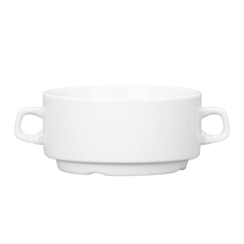 Чашка штабелируемая 360мл фарфор белый (12)