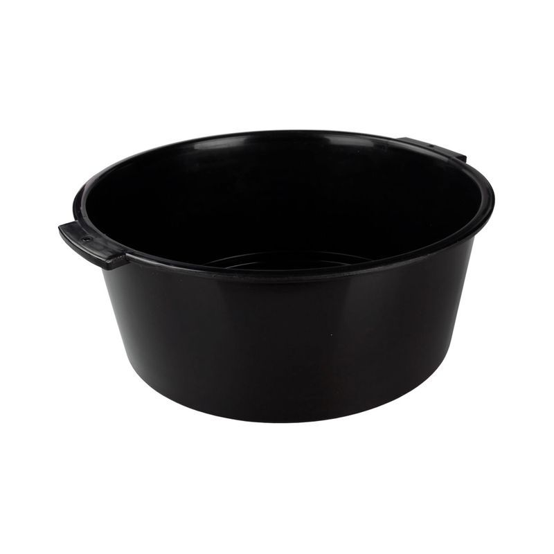 Таз 15л пластик чёрный круглый 2 сорт (10)