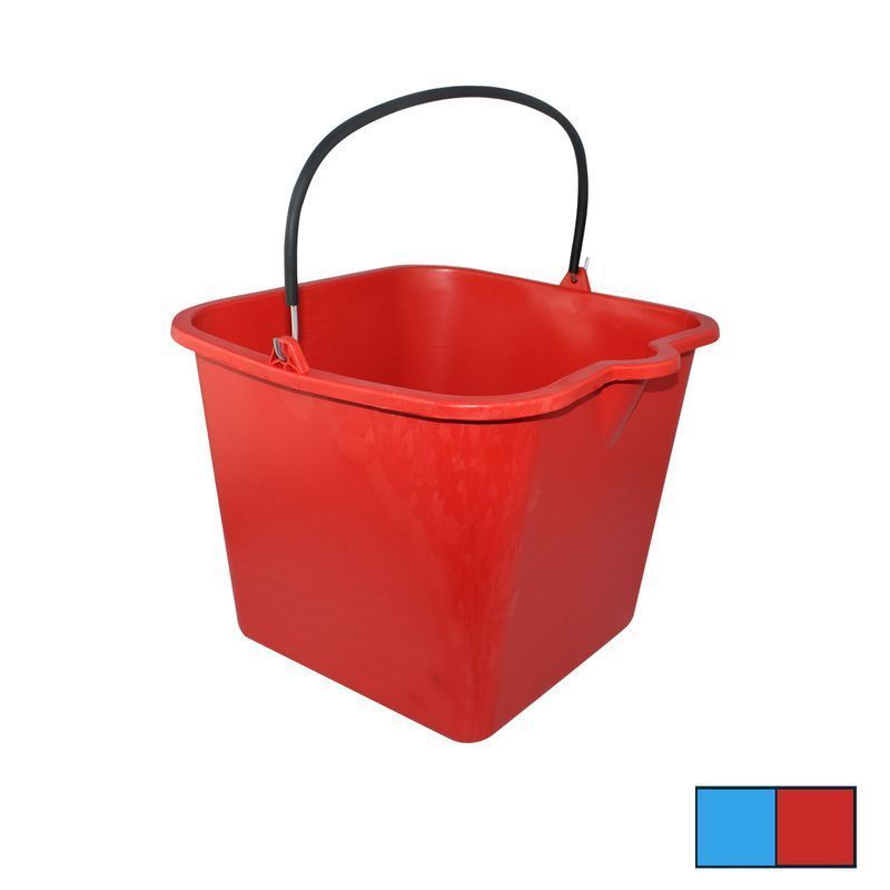 Ведро 20л 35*35*27см пластик цветное садовое без крышки квадратное (1)