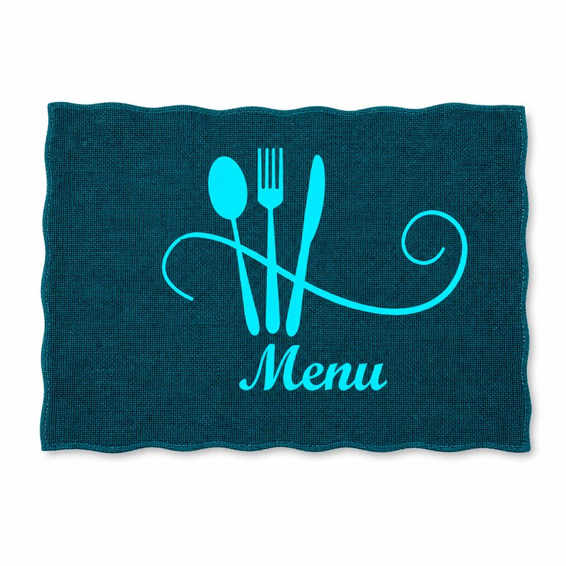 Салфетка сервировочная 44*29см ПВХ MENU синяя JC-15482 (300)